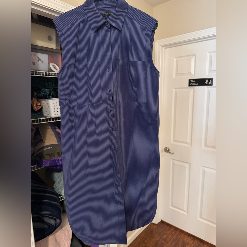 Banana Republic Navy Striped Shirt